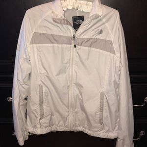 White northface windbreaker